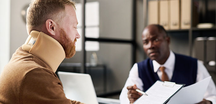 patient receiving care under medical liens in Irvine for auto accident injury